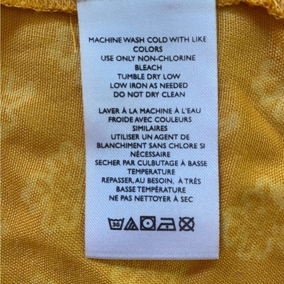 Urban Outfitters Graziana Yellow Printed Short Sleeve Mini Dress L - Picture 9 of 9